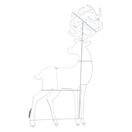 Фигура профессиональная световая Сказочный олень из гибкого неона, 180х110 см, 2400 LED, цвет свечения белый NEON-NIGHT - 501-315