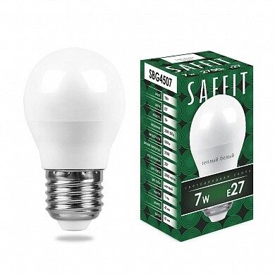 Лампа светодиодная SBG4507 7W 2700K 230V E27 G45 | 55036 SAFFIT FERON