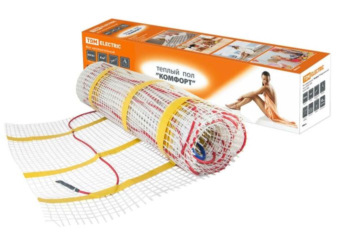 Мат нагревательный "Комфорт" МН двухжильный, 4 кв. м, 600 Вт | SQ2501-0004 TDM