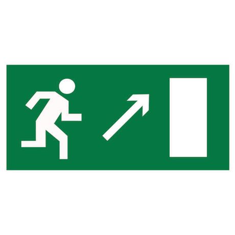 Рассеиватель BS-DR-4.E05"Напр. к эвакуац. выходу направо вверх" Белый свет a14122