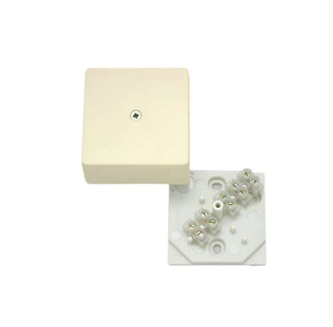 Коробка распределительная 60х60х30 с клеммником слоновая кость IP40 | КРК2701 02 HEGEL