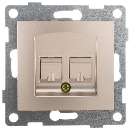 Механизм розетки компьютерной RJ45 1-местн. СП Bravo шампань GUSI С10К1-027