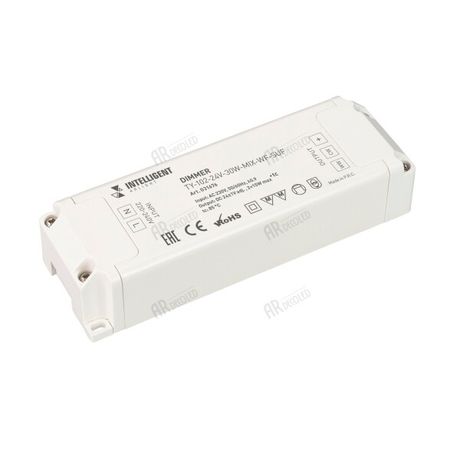 Диммер TY-102-24V-30W-MIX-WF-SUF (230V, WIFI, 433MHz, 2x0.6A) (IARL, Пластик) - 031676 Arlight