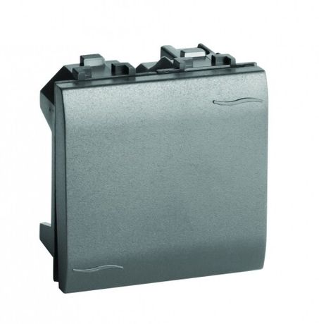 Выключатель кнопочный 1-кл. 2мод. Brava 16А IP20 черн. DKC 77022N ДКС