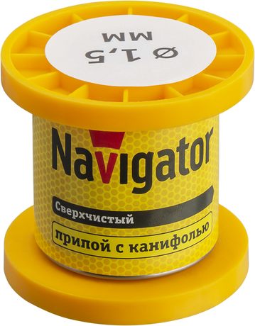 Припой 93 080 NEM-Pos02-63K-1.5-K50 (ПОС-63; катушка; 1.5мм; 50 г) Navigator 93080