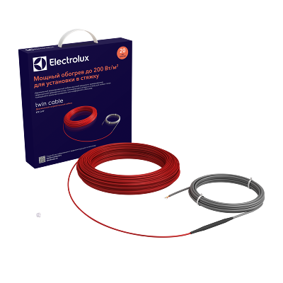 Комплект "Теплый пол" (кабель) 1200Вт 70.6м 10-6кв.м TWIN CABLE ETC 2-17-1200 Electrolux НС-1073703