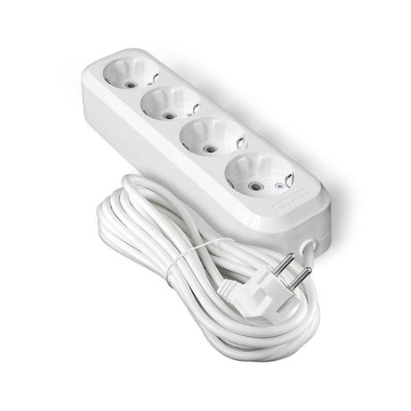 Удлинитель Е-304А ПВС 3*1,5 ,4 гнезда, с заземлением, 5м (еврослот) - 1731 Союз