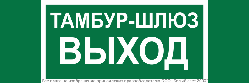 Знак безопасности NPU-3311.E42''Тамбур-шлюз выход'' - a32692 BS