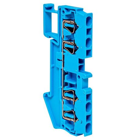 Колодка клеммная пружинная JXB-ST-2.5 28А 4 вывода синяя EKF PROxima | plc-jxb-st-2.5-4-blue