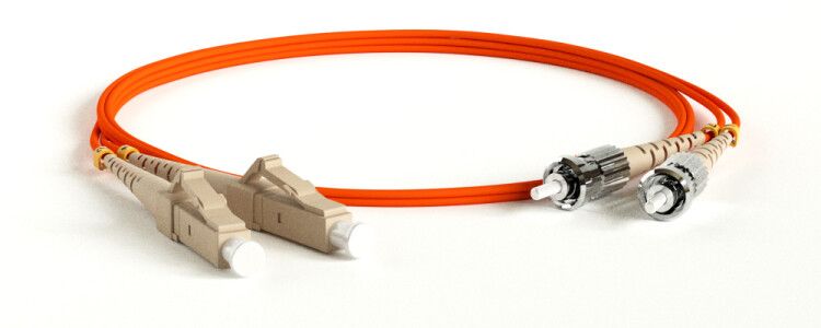 Патч-корд FC-D2-50-LC/PR-ST/PR-H-1M-LSZH-OR волоконно-оптический (шнур) MM 50/125, LC-ST, 2.0 мм, duplex, LSZH, 1 м | 27933 Hyperline