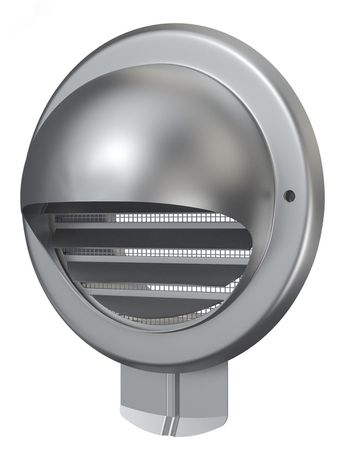 Выход стенной вентиляционный вытяжной металлический с фланцем D125 - 12,5ВМ ЭРА 10128