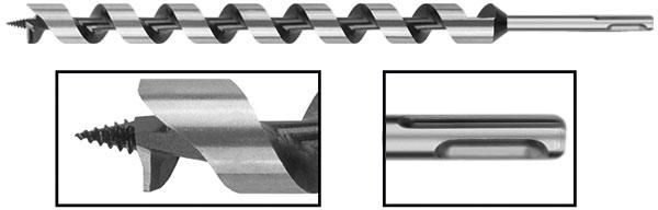 Сверло Левиса винтовое по дереву SDS-PLUS, 10х230 мм - 36283 РОС