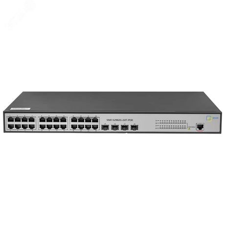 Коммутатор управляемый L2 PoE 24 порта 10/100/1000 Мб/с, 4хSFP, 185 Вт - SNR-S2982G-24T-POE