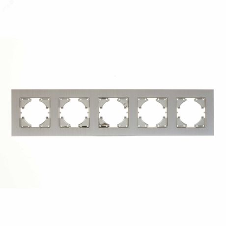 Рамка 5-местная Ugra алюминий, серебро - С1150-034 GUSI