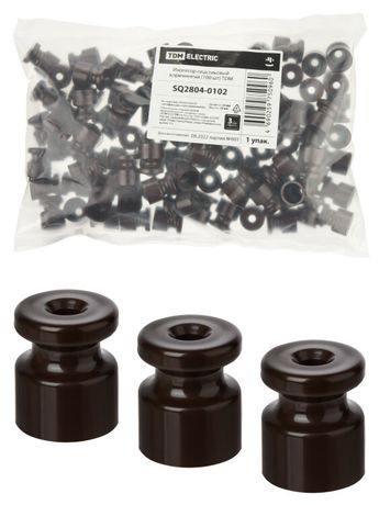 Изолятор пластиковый коричневый (100 шт) | SQ2804-0102 TDM