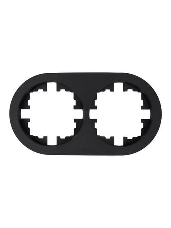 Рамка 2-м OSEN горизонт. круглая черн. бархат LEZARD 744-4200-147