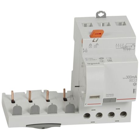 Дифференциальный блок DX3 - тип AC 300 мА селективный 4П 400 В~ 40 А 3 модуля | 410520 Legrand