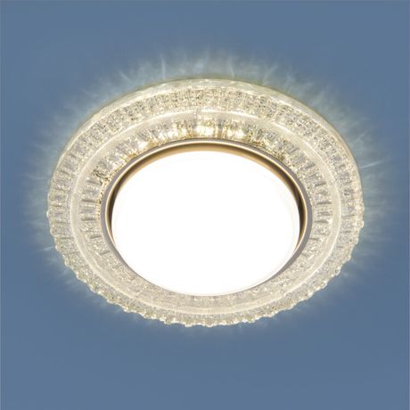 Светильник точечный встраиваемый 3028 GX53 CL прозрачный с подсветкой | a043160 Elektrostandard