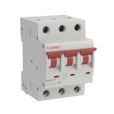 Выключатель автоматический трёхполюсный YON max MD63N 3п 20A C 6kA | MD63N-3PC20 DKC ДКС