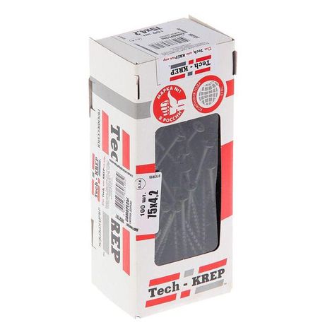 Саморез гипсокартон-дерево 4.2х75 (пакет) (уп.40шт) Tech-Krep/Zitar 125471