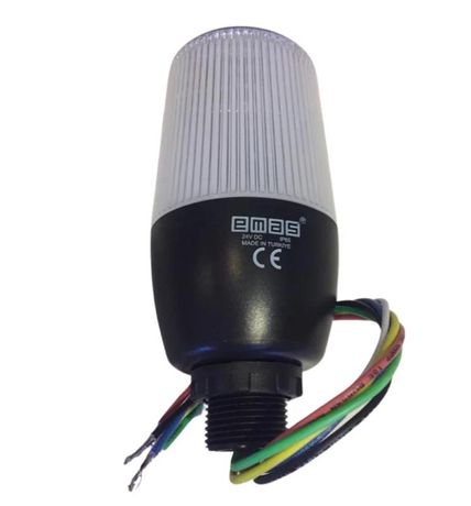 Сигнальная колонна одиночный модуль, 5 цветов, с контроллером (PNP), 24В DC, крепление M22, IP65 - IF5P024XM05 EMAS