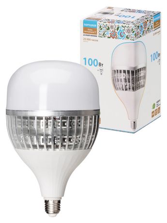 Лампа светодиодная T-100 Вт-230 В-6500 К–E27 (150x253 мм) НАРОДНАЯ | SQ0340-1588 TDM