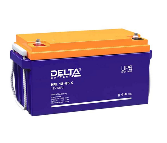 Аккумуляторная батарея проф.серии HRL 12-65 X 12В/65Ач | DELTA 4614010610011