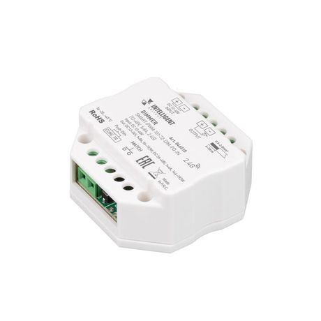 Диммер SMART-PWM-101-72-DIM-PD-IN 12-48В 1х8А 2.4G IP20 пластик INTELLIGENT ARLIGHT 046515