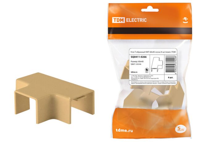 Угол Т-образный КМТ 60x40 сосна (4 шт./комп.) | SQ0411-0266 TDM