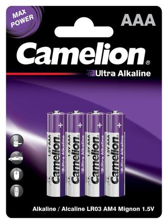 Элемент питания алкалиновый AAA/LR03 1.5В Ultra BL-4 (уп.4шт) Camelion14985