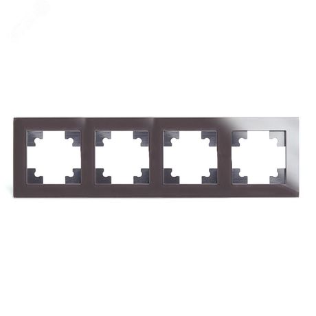 Рамка горизонтальная 4-местная, серия Катрин, GFR00-7004-04, шоколад | 39538 STEKKER FERON