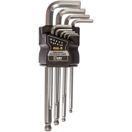 Набор шестигранных ключей с шаром КШ-9 серия KBT-PROFESSIONAL - 78368 КВТ
