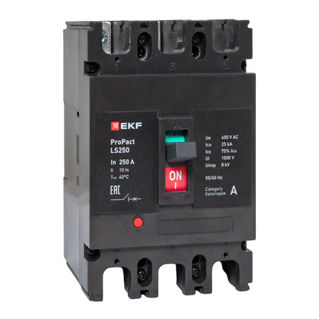 Выключатель автоматический LS250 25кА 3P 250А ProPact | mccb-250-25-3-250-ls EKF