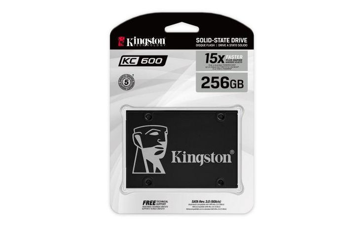 Накопитель твердотельный SKC600/256G 256GB SSDNow KC600 SATA 3 2.5 (7мм height) 3D TLC KINGSTON 1000559419