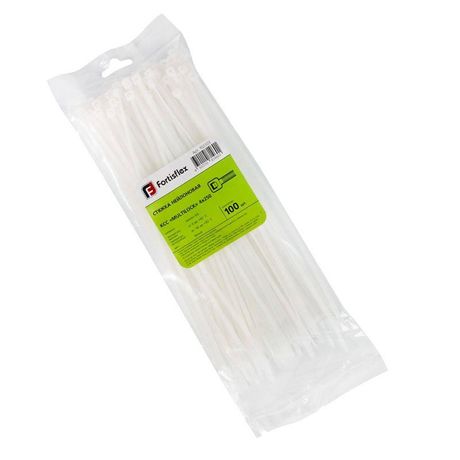 Стяжка нейлоновая КСС «MULTILOCK» 4х250 (бел) (100шт) | 102303 Fortisflex КВТ