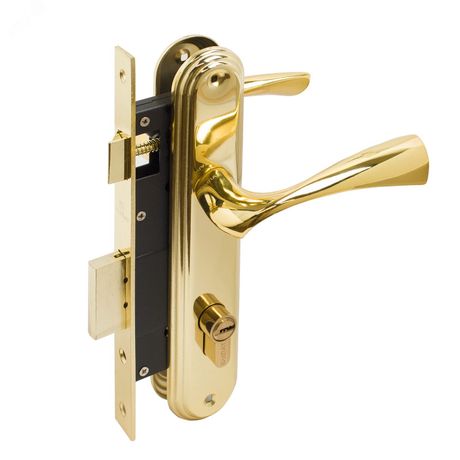 Замок врезной БУЛАТ ЗВ4-1.03.05 НОМОС золото 5 перф.кл. с/руч - 13558 ПТК