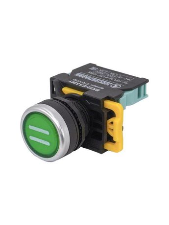ВК22-ВА23, черный, 2НО, цилиндр, хром, без подсветки, d22мм, выключатель кнопочный (ЭТ) - ET010780 Электротехник