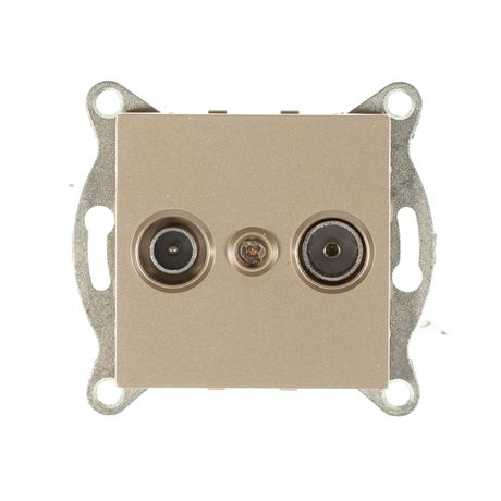 Механизм розетки TV+ SAT оконечной СП Ugra шампань GUSI С11TS1-027