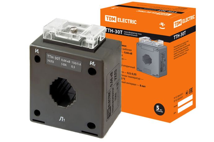 Трансформатор тока ТТН 30T/150/5- 5VA/0,5-Р | SQ1101-1066 TDM