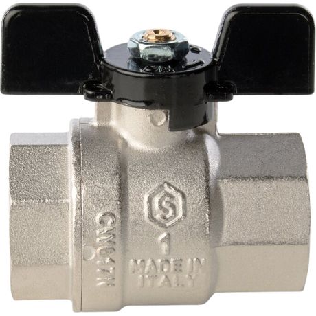 Кран шаровой стандартнопроходной 1' ВВ ручка бабочка - SVB-0012-000025 STOUT RG008S1SOF0A0P