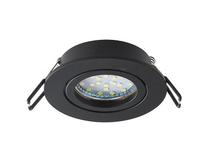 Встраиваемый светильник алюминиевый KL86 BK MR16/GU5.3 черный ЭРА - Б0054351