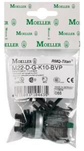 Зеленая кнопка без фиксации, 1НО, M22-D-G-K10-BVP - 110934 EATON