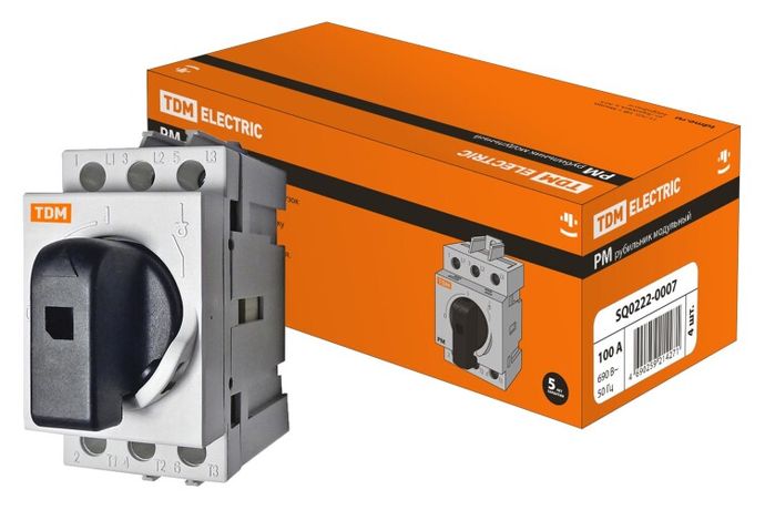 Рубильник модульный РМ-100 3П 100A | SQ0222-0007 TDM