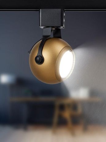 Светильник трековый однофазный TR35-GU10 MG MR16 матовое золото под лампу | Б0053297 ЭРА