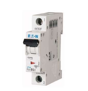 Выключатель автоматический 13А кривая отключения С однополюсный отключающая способность 6 кА PL6-C13/1 - 286532 EATON