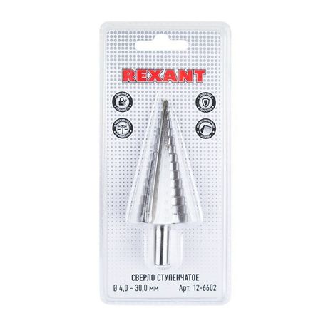 Сверло по металлу ступенчатое, 4,0-30,0 мм | 12-6602 REXANT