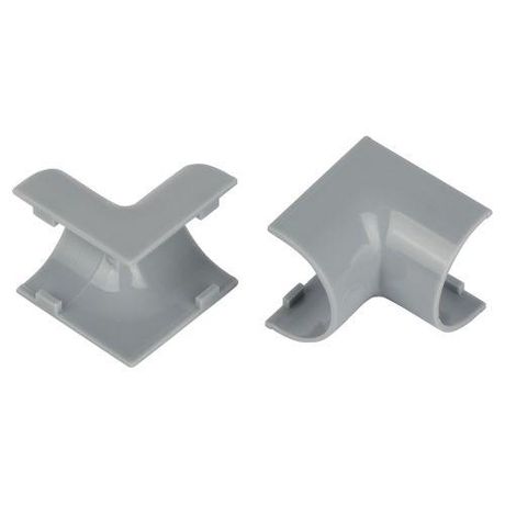Внутренний угол IC-KK-20-12-F для полукруглого кабель-канала серый 20х12мм 2шт/комплект | Б0064973 ЭРА