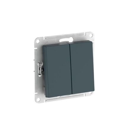 Выключатель 2-кл. AtlasDesign (сх. 5) 10AX быстрозажим. клем. механизм изумруд SE ATN000851S APC