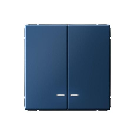 Выключатель 2-кл. ArtGallery (сх. 5а) 10AX с подсветкой быстрозажим. клем. механизм аквамарин SE GAL001153S APC