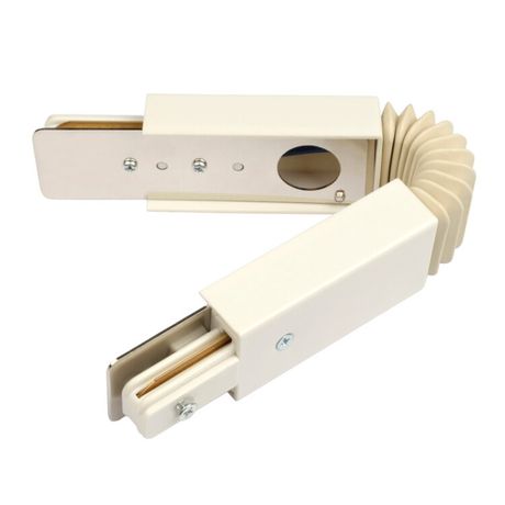 Соединитель для 2-х шинопроводов осветительных гибкий однофазный белый UBX-Q121 K24 WHITE 1 POLYBAG | 10577 Volpe Uniel